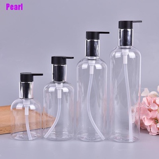 [Pearl] Botella transparente contenedor champú loción líquido bomba de jabón dispensador de almacenamiento