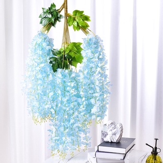 flores artificiales de wisteria vid flor de seda para boda