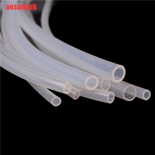 {aosunyuk} tubo de silicona translúcido transparente de 1 m de grado alimenticio, no tóxico, leche, leche, goma suave, IQQ
