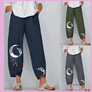 Pantalones casuales De algodón y lino Aertiqwe.Br para mujer