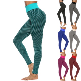 Pantalones De Yoga con estampado De Cintura Alta con estampado De malla bgk para mujer