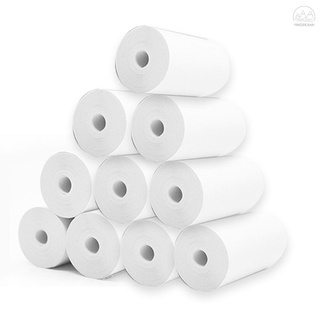 10 Rolls White Blank Thermal Paper Roll 57x25mm/2.17x0.98in Photo Picture Receipt Memo Printing Compatible with Pocket Printer (1)