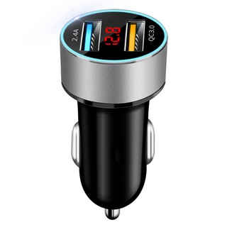 Adaptador/Cargador De Coche Con USB 3 1A/5V/LED/Pantalla Digital/Carga Rápida/Dual/Portátil (2)