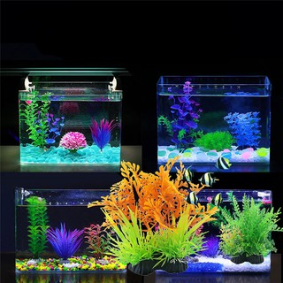 10CM simulación plantas artificiales acuario agua malezas adorno tanque de peces (1)