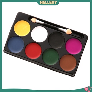 [HELLERY] Juego de paletas de pintura para cara y cuerpo, 8 colores, juego de maquillaje (8)