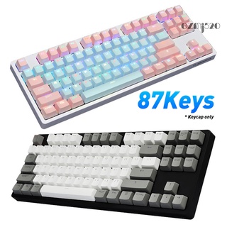 87Pcs/Set Keycap Color Matching Light-proof PBT Mechanical Keyboard Keycap for Cherry Keyboard