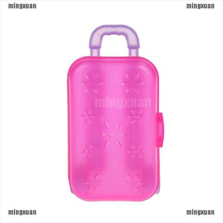 Mingxuan1: caja de equipaje miniatura, maleta de viaje transparente, para decoración de casa de muñecas (1)