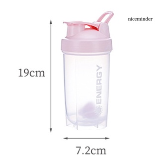 NCJ_500ml Shaker Bottle with Stirring Ball Leakproof PP Effortlessly Protein Mixes Water Cup for Fitness (5)