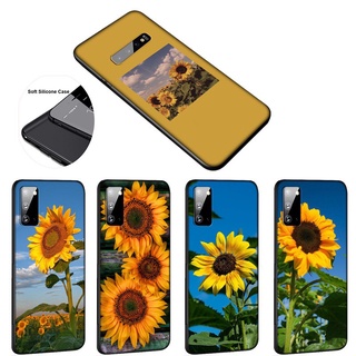 Samsung Galaxy A11 A51 A71 A21 A21S A41 A81 A91 M31 M31S silicona teléfono móvil funda suave EL120 flor amarilla girasol