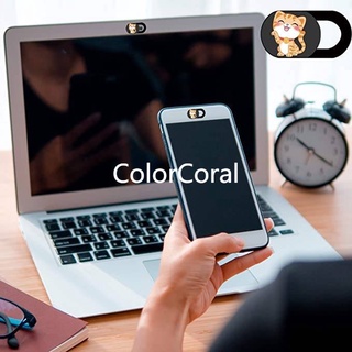 Colorcoral Webcam cubierta portátil cámara Web cubierta ColorCoral Ultra delgada diapositiva para ordenador portátil, escritorio, PC, MacBook Pro, iMac, Mac Mini, ordenador, Smartphone, proteger su privacidad y seguridad (6 Pack Cat)
