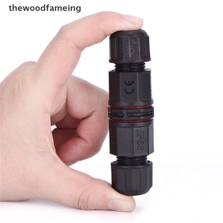 [thewoodfameing] Cable eléctrico impermeable IP68 conector de 2/3 pines al aire libre enchufe zócalo [thewoodfameing]