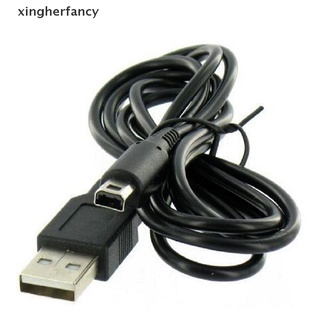 xfco usb charge charing cable de alimentación cargador para nintendo 3ds xl 3dsll negro nuevo