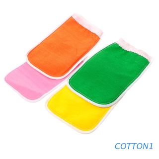 algodón exfoliante lavado ducha baño guantes de espalda exfoliante masaje corporal frotar toalla