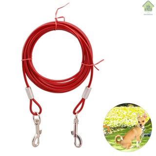 Nuevo Cable de amarre para perros con ganchos de Metal duraderos para jardín al aire libre, Camping, a prueba de 5 m/16 pies (7)