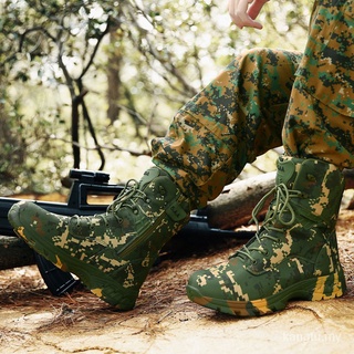 Camuflaje hombres botas tácticas militares desierto botas de combate al aire libre a prueba de viento botas de senderismo impermeable Kasut Operasi dTWC