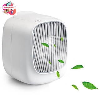 Mini Ventilador Portátil De aire acondicionado/enfriador con 7 colores con luz Led ajustable De 3 Velocidades/Desktop/para oficina del hogar