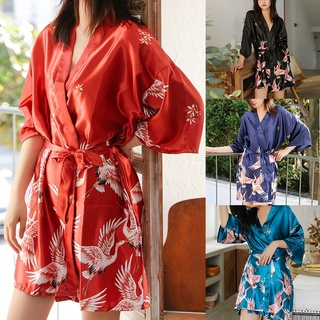 Bata De novia para Dama De honor Kimono Kimono talla Grande talla Sexy (1)