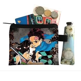 Demon Slayer Ghost Slayer Anime Peripheral Children Coin Purse Portable Card Holder Polyester Key Storage Bag Clutch Affordable