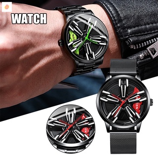 Men's Quartz Watch with White Steel Strap Metal Case Luminous Deep Waterproof Fashion Classic Watch Gifts for Males