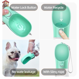 Botella de agua portátil para perros de 350/550 ml para perros pequeños de viaje/cachorros/gatos/bebés Bulldog Alimentador de agua