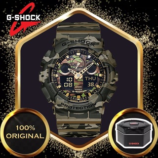 💥PROMOCIÓN💥Original g shock reloj para hombre, reloj de pulsera deportivo, 200m, resistente al agua, de cuarzo, Relojes de Hombre, GA-100CM-5A (1)