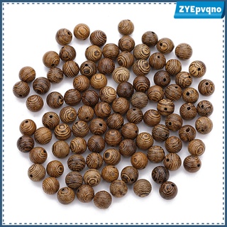 Natural Pattern Round Wooden Beads 100pcs Bulk Sale For DIY Men\\\'s Jewelry