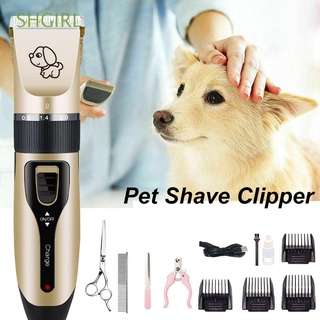 Shgirl cortadora profesional | Kit De Corte De bajo ruido recargable USB Para perros y Gatos
