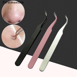 [firstmeethb] acero inoxidable removedor de acné curva clip herramienta comedone pinzas curvas espinillas caliente