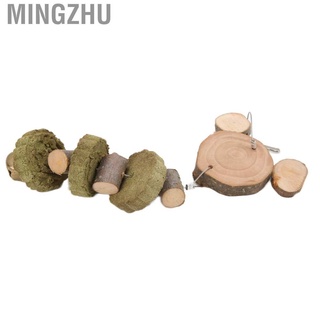 mingzhu hámster hierba pastel colgante brochetas de madera pequeña mascota hámster masticar aperitivos juguetes para dientes de molienda