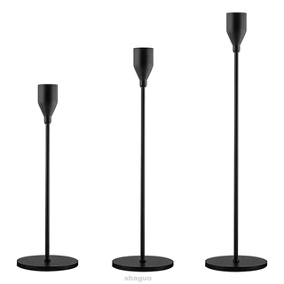 3pcs Simple Fashion Home Decor European Style Exquisite Modern Tabletop Dinner Table Candle Holder