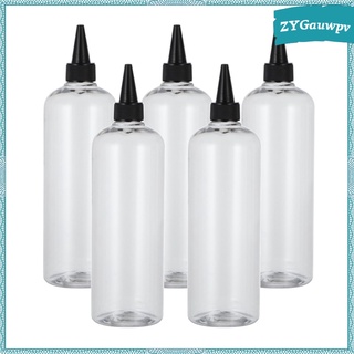 5 lot Hair Dye Glue Applicator Refillable Liquid Soap Essential Oils Bottles (6)