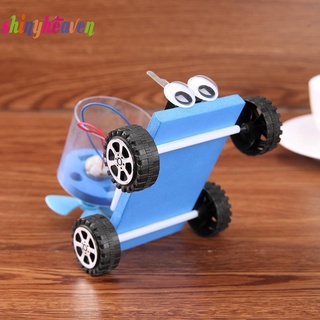 Sh: coche de juguete para niños, bricolaje, montado, aerodinámica, vehículo, ciencia, juguete