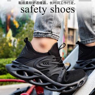 *garantía de calidad* tamaño 36~48 zapatos de seguridad/botines anti-aplastamiento anti-piercing zapatillas de deporte hombres/mujeres zapatos de trabajo zapatos de senderismo cabeza de acero + fondo de acero kasut kerja