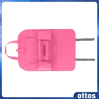 (Otto) Bolsa de almacenamiento para asiento trasero de coche, multibolsillo, respaldo, organizador de bolsillo (rosa)