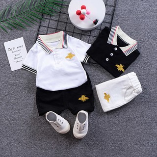Conjunto Infantil Camiseta Con Estampado De Diseño + Pantalones Cortos