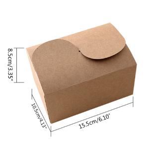 COLO 30 unids/set Natural Kraft papel Kraft caja de regalo de fiesta caja de embalaje bolsa de regalo de cumpleaños (8)
