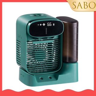 [Sabo] Usb refrigerado por agua aire acondicionado enfriador humidificador ventilador de refrigeración pantalla LED (2)