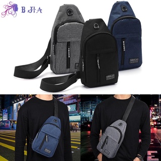 Bjia multifunción hombro Pack de viaje Sling mochila pecho bolsa Crossbody auriculares de alta capacidad luz hombres negocios Casual bolsa de bolsillo