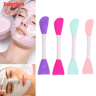 SuperSure - cepillos de silicona de doble cabeza para mascarilla Facial, mezcla de barro, cuidado de la piel, maquillaje de belleza