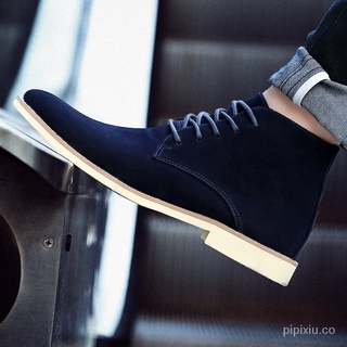 invierno de los hombres botas de gamuza de cuero botas masculinas de moda casual zapatos de invierno de los hombres zapatos uqzo (1)