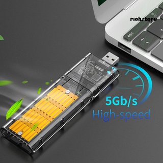 <RICH> Caja de carcasa de disco duro externo NGFF USB de 2 tb para protocolo B-KEY (Sata) M.2 SDD (3)