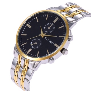 Woxuyaobd reloj de lujo de acero inoxidable de moda para hombres reloj de pulsera analógico de cuarzo