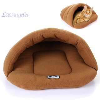 Zm/mascota gato perro cachorro nido cama suave cálida cueva casa saco de dormir alfombrilla M L-