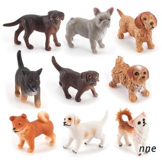 nne. 9 piezas figuras para mascotas/perro/juguetes/figuras de animales/mascotas/juego de figuras pintadas realistas
