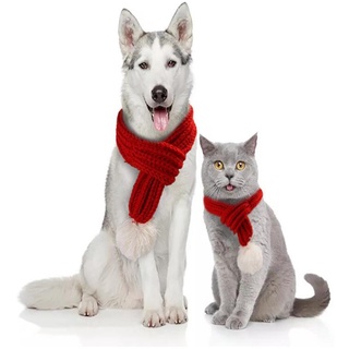 bufanda de punto para mascotas accesorios lindo perro gato navidad bufanda decoración