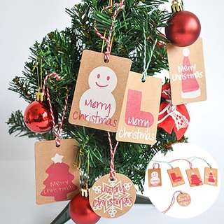 50pc tarjeta de agradecimiento de navidad diy bendición creativa regalo tarjeta de mensaje colgante de navidad