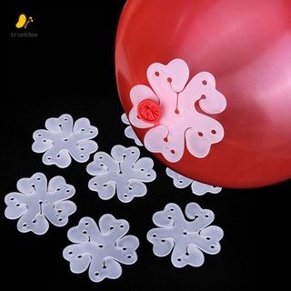 trueidea 10pcs útiles clip de sellado diy forma de flor globo palos decoración de cumpleaños caliente suministros de boda romántico decoración de fiesta