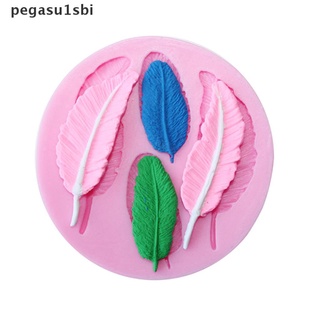 pegasu1sbi fation diy 3d decoración de pasteles en forma de pluma fondant pastel de azúcar molde de silicona herramientas de arte caliente