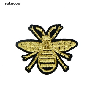 rutucoo golden bee bordado hierro/sew on patch applique sombrero bolsa insignia motif co