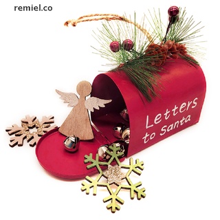 [remiel] 1pcs cartas navideñas a santa árbol decorativo metal estaño buzón [co] (6)